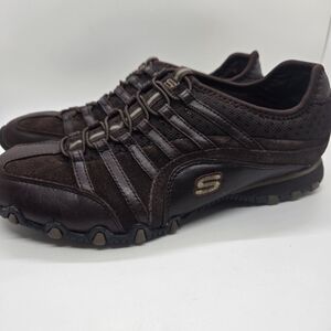 Skechers Shoes Biker Dream Come True Women's 7.5 Brown Suede Leather